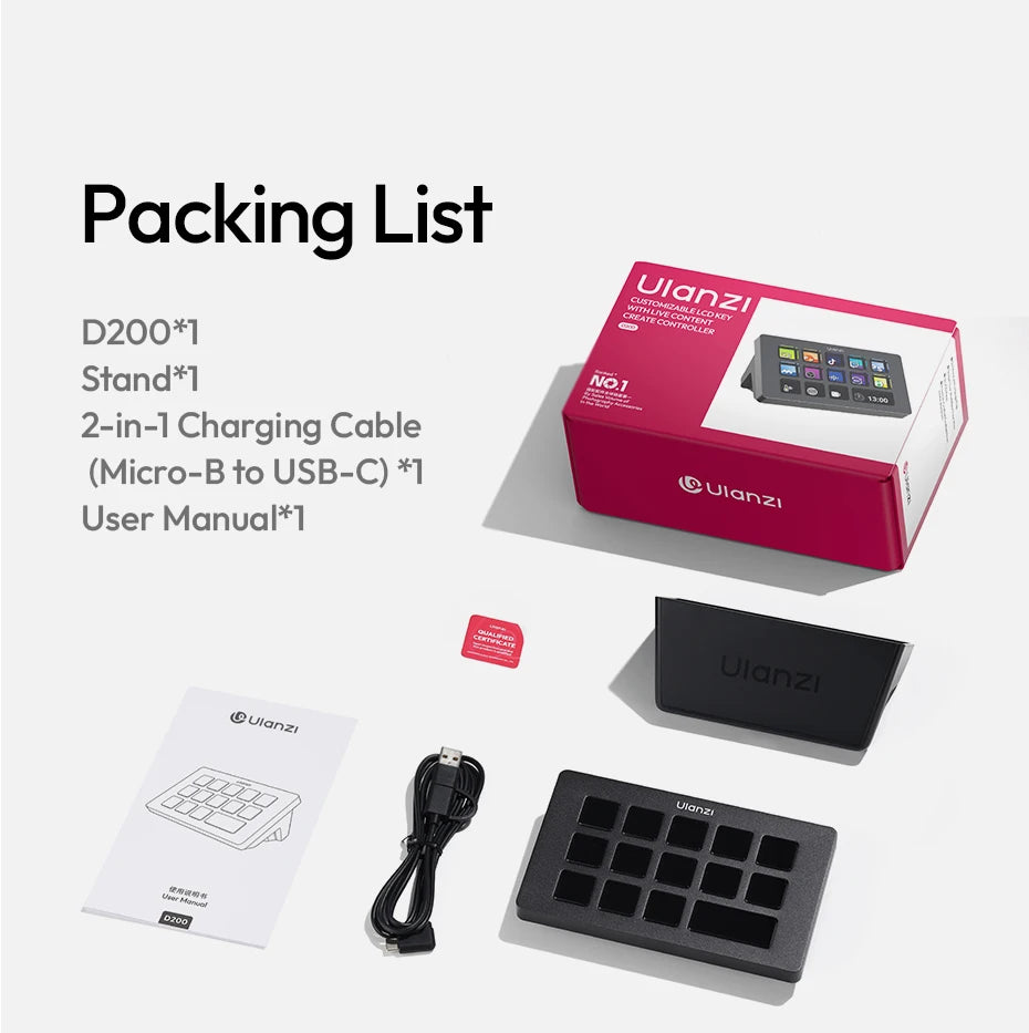 Ulanzi D200/D200H/D200X Production Console and Studio Controller for Gaming/Office/Livestreaming/Content Creation Youtube Tiktok