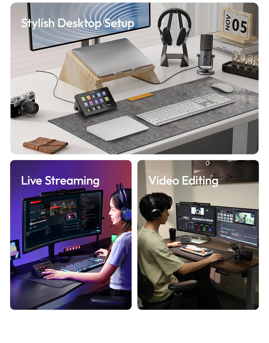 Ulanzi D200/D200H/D200X Production Console and Studio Controller for Gaming/Office/Livestreaming/Content Creation Youtube Tiktok