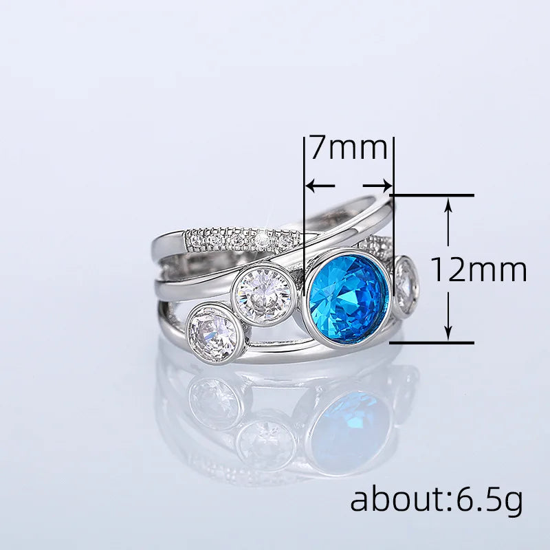 Vintage Creative Hollow Round Intertwined Geometric Statement Open Ring Fashion Jewelry