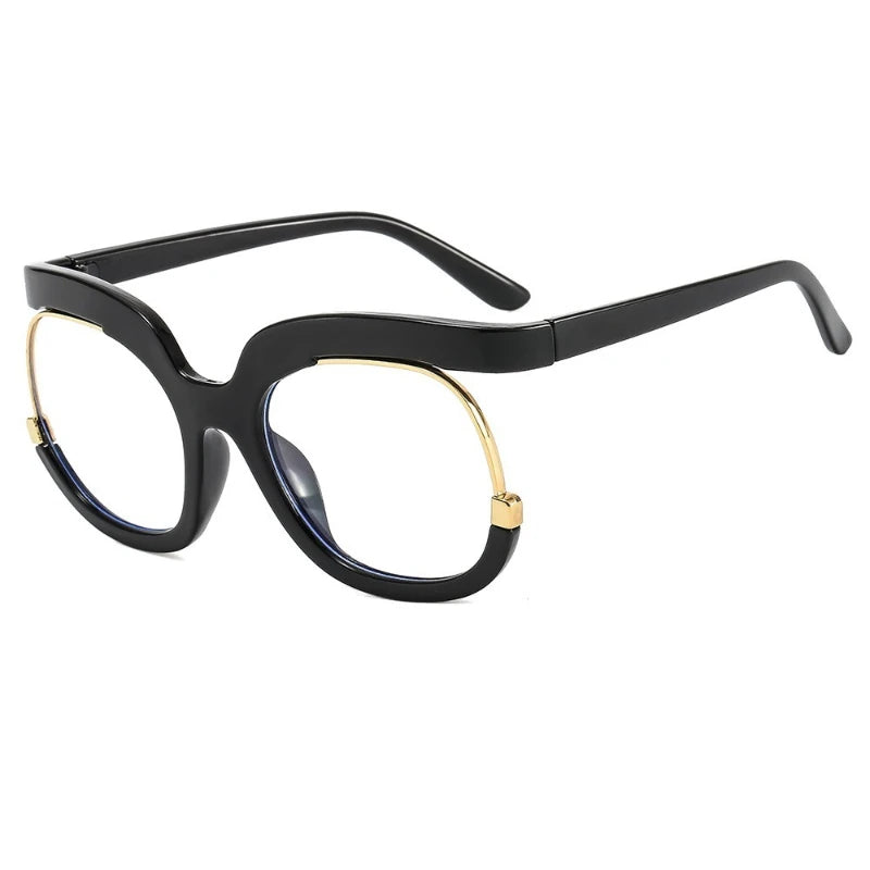 New Fashion Half Frame Round Reading Glasses Women Luxury Brand Designer Rainbow Eyeglasses Popular Colorful Blue Light Glasses