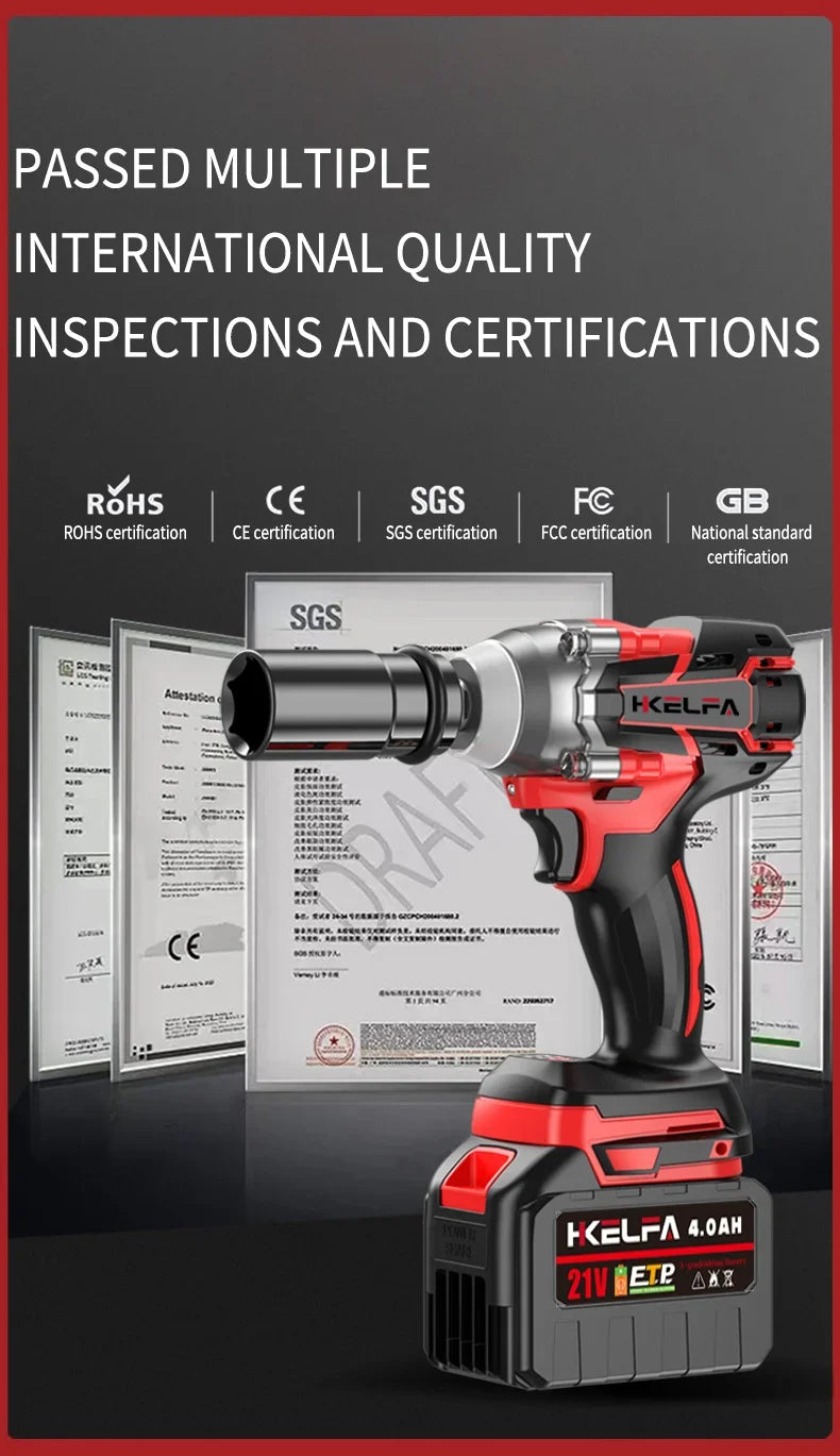 520N.M Brushless Electric Impact Wrench Impact Guns 1/2 Reverse Cordless Electric Wrench for Makita 18V Battery Power Tool