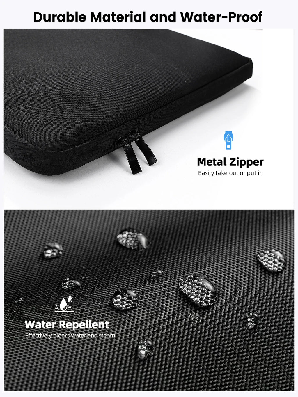 UPERFECT 18.5" 22" Portable Monitor Case Polyester Laptop Sleeve Computer Cover Bag with Pocket Zipper for 15.6"-22" Travel BAG