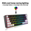 61-Key Compact Wired Gaming Keyboard (USB Plug and Play)
