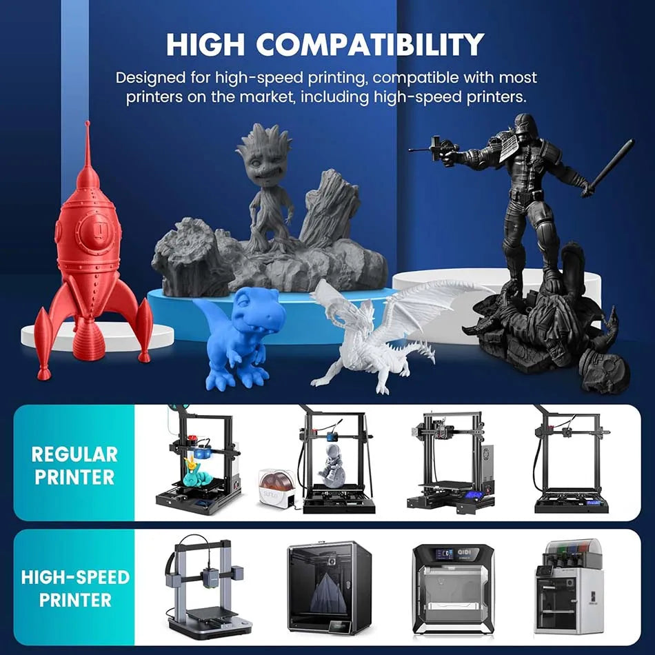 JAYO ASA / ABS / Easy ABS Filament 1.75mm 1KG 3D Filament Low Printing Temperature ABS 3D Printer Filament Excellent Resistance