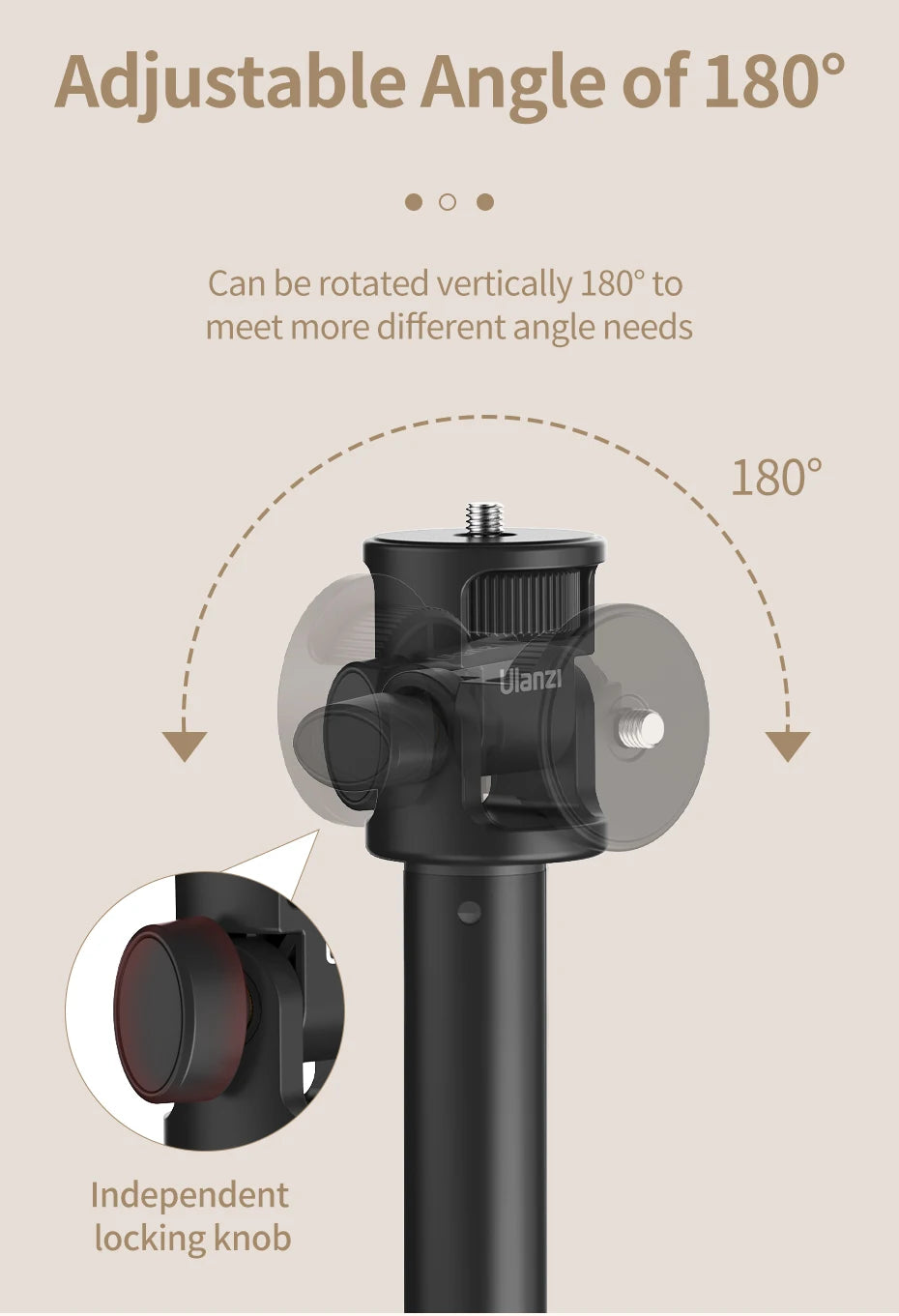 Ulanzi MT-79 Extendable Tripod with 1/4'' Screw for DSLR Camera Smartphone Fill Light Microphone Tripod