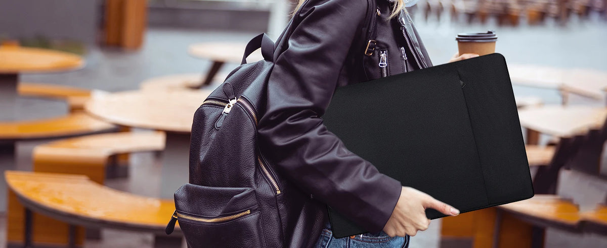 UPERFECT 18.5" 22" Portable Monitor Case Polyester Laptop Sleeve Computer Cover Bag with Pocket Zipper for 15.6"-22" Travel BAG