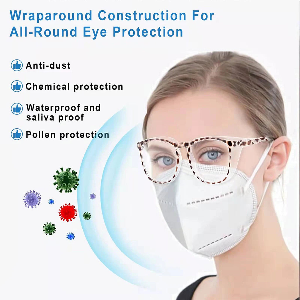 Goggles Stylish Safety Glasses, ANSI Z87+ Anti Fog Safety Goggles Blue Light Blocking Protective Eyewear for Nurses HM9