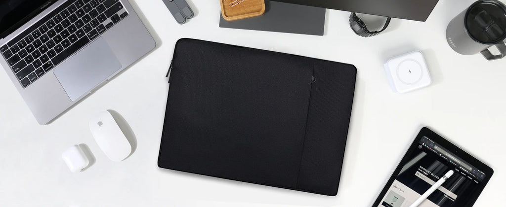 UPERFECT 18.5" 22" Portable Monitor Case Polyester Laptop Sleeve Computer Cover Bag with Pocket Zipper for 15.6"-22" Travel BAG