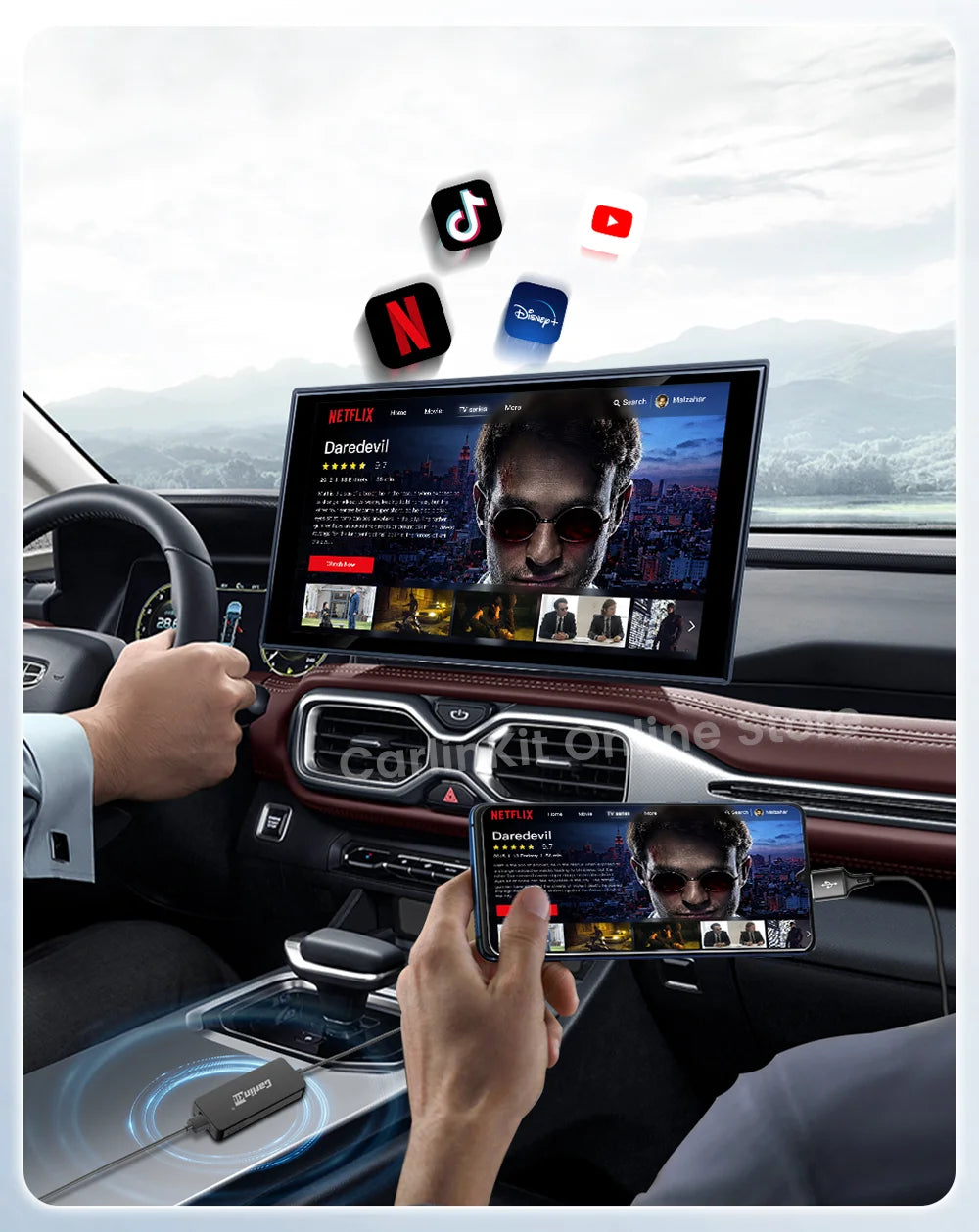 Carlinkit CarPlay Wireless Android Auto Wireless Dongle Screen mirroring for Android System Car Ariplay mirror link USB Wifi Ble