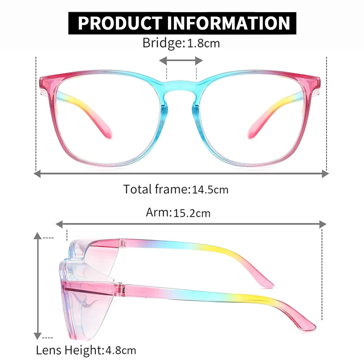 Goggles Stylish Safety Glasses, ANSI Z87+ Anti Fog Safety Goggles Blue Light Blocking Protective Eyewear for Nurses HM9