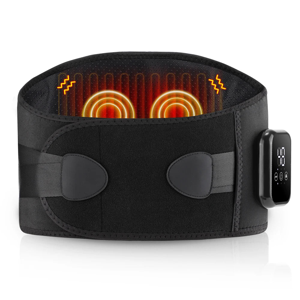 Cordless Red Light Heating Massage Waist Belt Back Support Lumbar Protector Electric Vibration Massager Waist Relieve Pressure